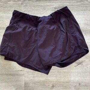 Women's Purple double lined athletic Shorts